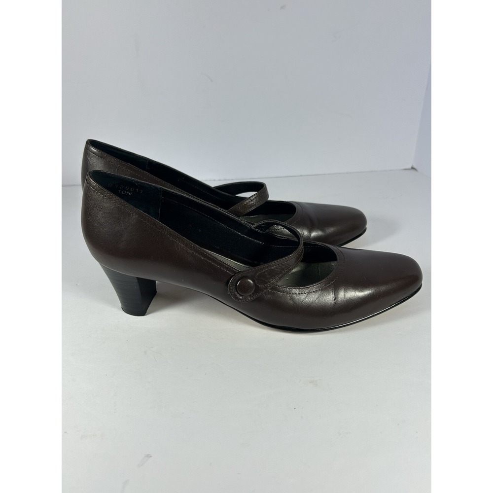 Ros Hommerson Women's Vintage Brown Leather Mary Janes Size 10‎ Women